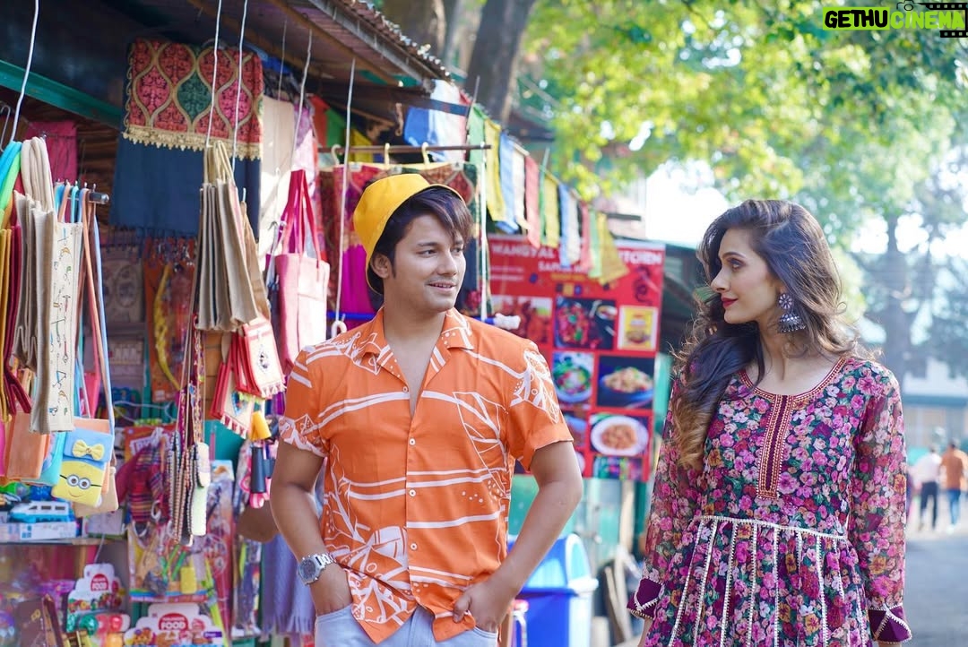 Neha Singh - 1.9K Likes - Some candid clicks on shoot of #terimithichhuwin 💕 with @officialashishchamoli 

Outfit by @dezeb.in 
Makeup @celebritymuamandeep