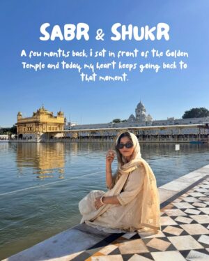 Neha Vora Jhaveri Instagram - Sabr. Shukar. 🤍⚜️🙏🏻✨

Outfit @labelheli 

[golden temple, India, peace, positivity, vibes, gratitude, positive vibes, grateful, Indian, Amritsar, north india]