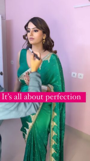 Neha Wadhawan Instagram - A style is primarily a matter of instinct😀
.MUA @iamjyotinarang 
.
.
#saree #indianwedding #indianwear