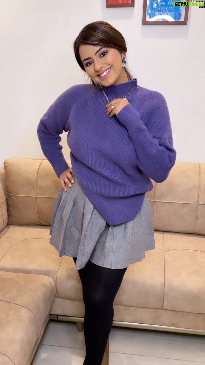 Neha Wadhawan - 3.2K Likes - Create your own style.
.

#winterfashion #sweater #skirt
