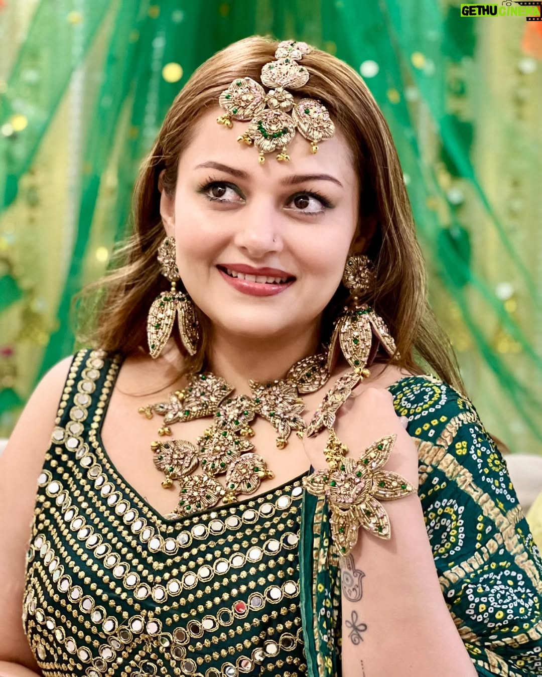 Nehalaxmi Iyer - 24.5K Likes - Celebrating Navratri Day 5 in the color of growth, love & new beginnings – Green! 🌿 These moments are even more special as they’re from my Mehendi celebrations, where tradition met devotion in the most beautiful way.

These pictures are extra close to my heart because they’re from my Mehendi celebrations 🌿💍 — and how perfect that today’s Navratri color is Green! On this auspicious day, we worship Maa Skandmata, the divine mother of Lord Kartikeya, who radiates unconditional love, compassion, and blessings for prosperity. 🌸

🌺 About Maa Skandmata
She sits gracefully on a lotus, symbolizing peace, purity, and wisdom. Devotees believe that worshipping her on Day 5 of Navratri brings harmony, wealth, and spiritual growth.

💚 Why Green Today?
Green is the color of new beginnings, fertility, nature, and growth. It reflects balance, freshness, and abundance — perfect for channeling positivity and divine energy into our lives. For me, wearing Green today brings back the joy of my Mehendi, a celebration of love, blessings, and the start of new chapters.

✨ Navratri is all about devotion, tradition, and style — and I’m loving sharing my Navratri Color Series with all of you.

#Navratri2025 #NavratriDay5 #GreenForNavratri #MaaSkandmata #NavratriCelebration #FestiveLooks #MehendiCelebration #IndianBrideVibes #NavratriOOTD #NavratriSeries #NavratriColors #ShubhNavratri #DurgaMaa #FestiveStyle #NavratriSpecial #IndianFestiveWear #FestiveVibes #OOTDIndia #mehendi #indian #ishqbaaz #mansisrivastava #shrenuparikhofficial #ruha