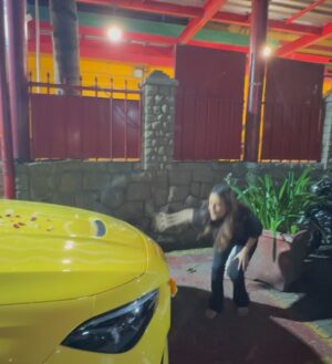 Nia Sharma Instagram - AMG!!!!!!!!! ………………(All Money gone) EMI ON😊😊😊😊😆
Thanks @autohangar for such a beautiful delivery experience and rewinding our childhood 🥰
Ye Diwali Yellow wali 🪔 😇