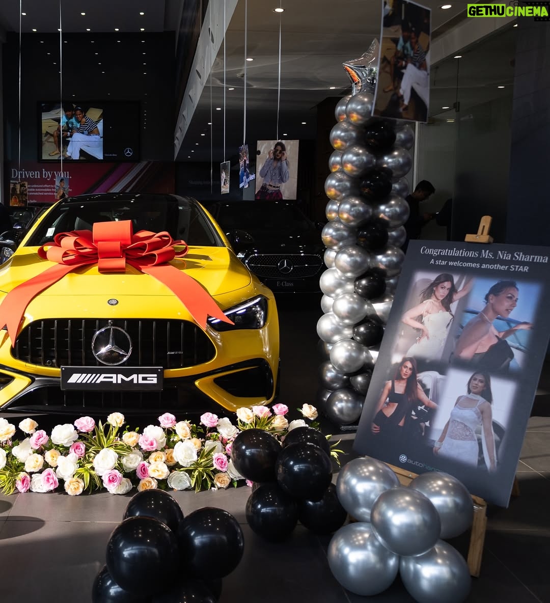 Nia Sharma - 754K Likes - AMG!!!!!!!!! ………………(All Money gone) EMI ON😊😊😊😊😆 

Thanks @autohangar for such a beautiful delivery experience and rewinding our childhood 🥰

Ye Diwali Yellow wali 🪔 😇