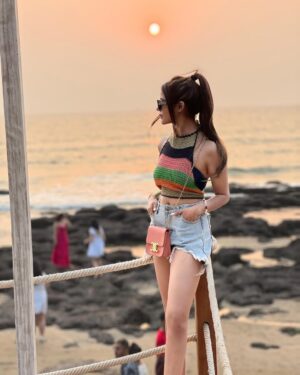 Niharika Malik Instagram - 🏖️☀️🫰🏻
.
.
.
.
.
.
#sunset #sunsets #sunsetlovers #sunsetphotography #beach #beachlife #goa #goabeach #goadiaries #travel #travelphotography #travelgram #thalassabeachboutiqueresort #instagram #instagood