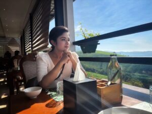 Nikitha Rajesh Instagram - Lost in thought, surrounded by serenity. Savoring the moment, one view at a time. 🍃

#peacefulvibes #relaxationmode #scenicviews
