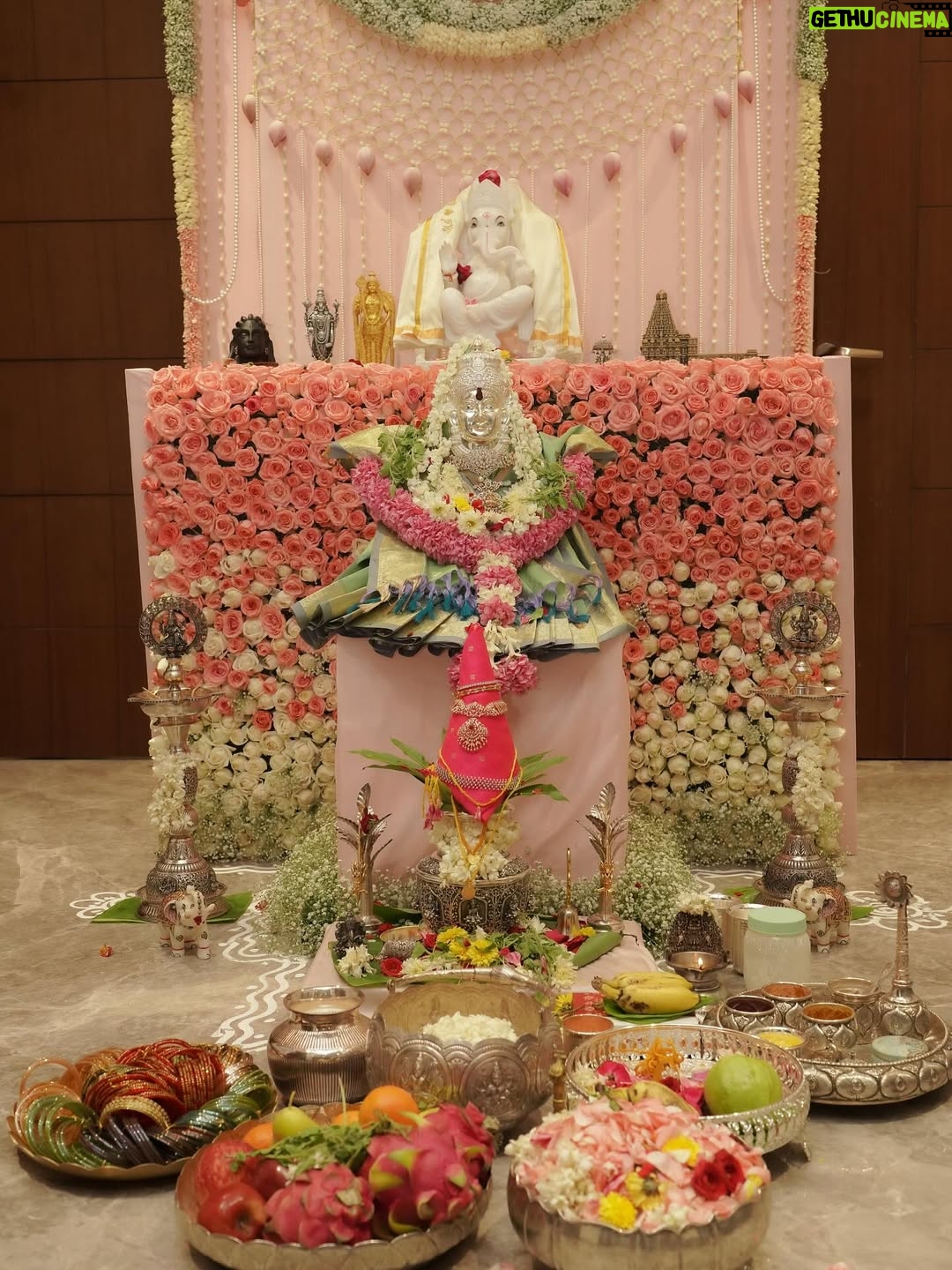 Nikki Galrani - 821K Likes - Blessings on Blessings 🧿♥️🌸✨
#VaralakshmiPooja

Hair by @naturalssalon 
Blouse by @bandananarulaofficial 
Jewellery by @chennaidiamonds 
Decor by @atulyaevents 
Shot by @camerasenthil ✨