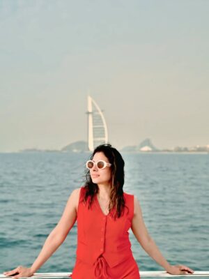 Nimisha Arora Instagram - Wrapped in red, kissed by the wind, cruising through a city of gold.
Dubai, you sure know how to set a stage.
📷- @dasha.del ❤️
#CruiseNChic #DubaiNights #DubaiVibes #CruiseChronicles #DubaiDiaries #TravelDiaries #Traveldiaries2025 #nimstravels #NimishaArora #Nimsstylefile #CruiseMoodOn #RedReign #SailingInStyle