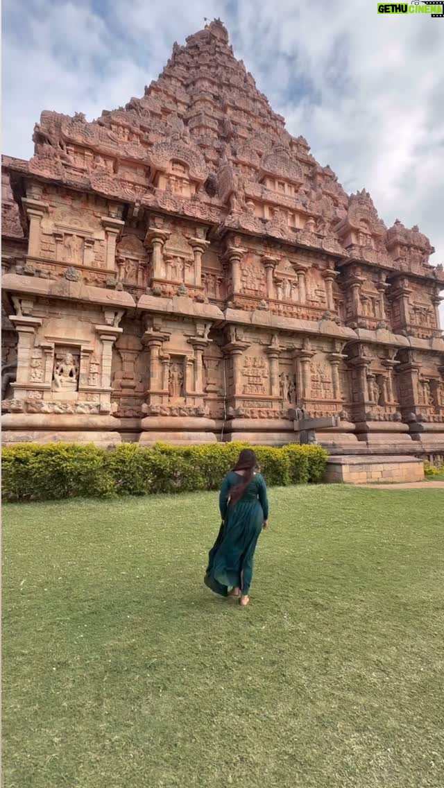 Noopur Kalra - 1.9K Likes - Went to Gangaikonda Cholapuram for a shoot, but honestly, I wasn’t prepared for how beautiful and peaceful it would be. The temple, built by Rajendra Chola I in the 11th century AD, is not just stunning to look at — there’s something truly powerful about being there. The Shiva darshan felt so calming, almost like time slowed down.
If you’re anywhere near Tamil Nadu or Chennai, please make a trip. It’s one of those places that stays with you — rich in history, culture, and just a sense of something beyond words. So, so worth it. 🤍  #noopurkalra