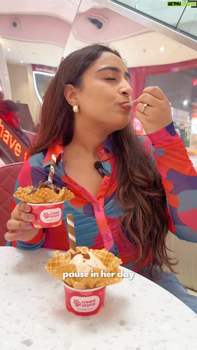 Noopur Kalra - 2.6K Likes - She came. She shopped. She scooped.
Because when you’re carrying bags and burdens — ₹99 ice cream is the only therapy that makes sense 💅
Wednesdays = @creamstone = Happiness. @phoenixmarketcitychennai 

#MidweekLuxury #noopurkalra #CreamstoneWednesdays #creamstone