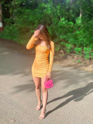 Noorin Sha Instagram - Breathe if I’m your favourite 🧡
#notyourbaby #notypurbarbiegirl #orangeisthenewblack #ootd #kbye