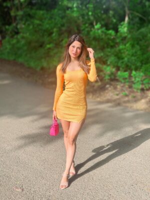 Noorin Sha Instagram - Breathe if I’m your favourite 🧡
#notyourbaby #notypurbarbiegirl #orangeisthenewblack #ootd #kbye