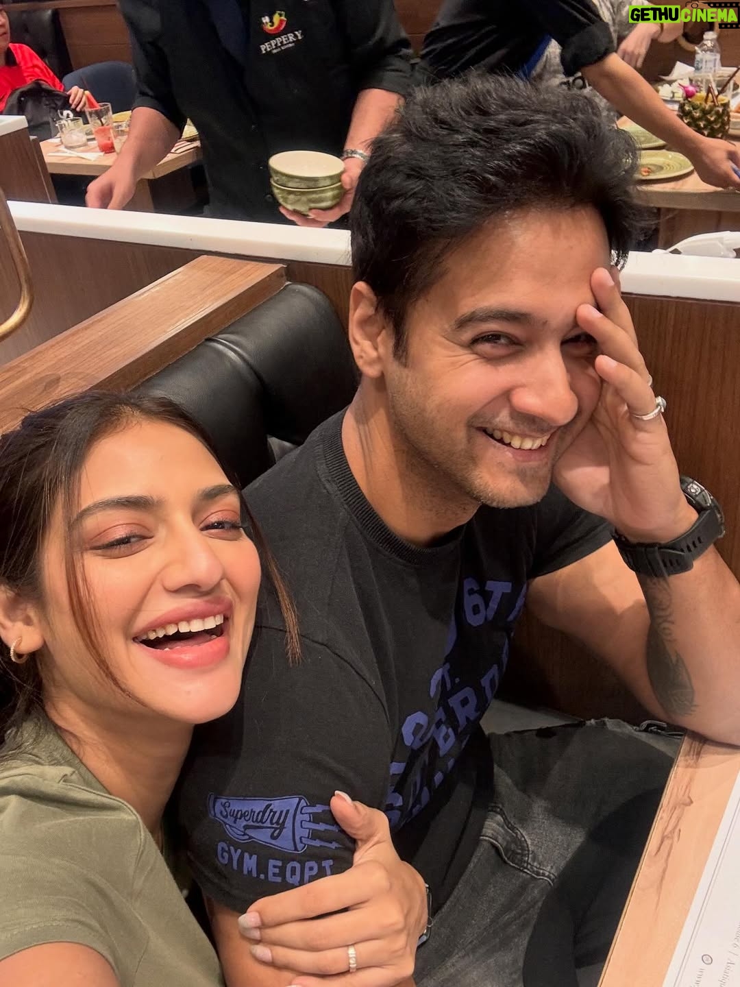 Nusrat Jahan - 116.9K Likes - From Fighting the world together.. to fighting each other 😅( and still surviving).. 
from laughing till our stomachs hurt.. to hurting each other 🤦🏻‍♀️ 
We’ve officially mastered chaos !! 
To my favourite “Headache”… on your special day I wish only all things happy peaceful & successful.. Happy Birthday.. May u reach for the stars & beyond … 
@yashdasgupta