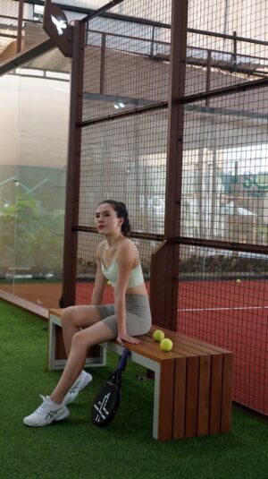 Olivia Jensen Instagram - Finding my rhythm on the court! Still learning @soulpadelclub but having a blast @heijiactive