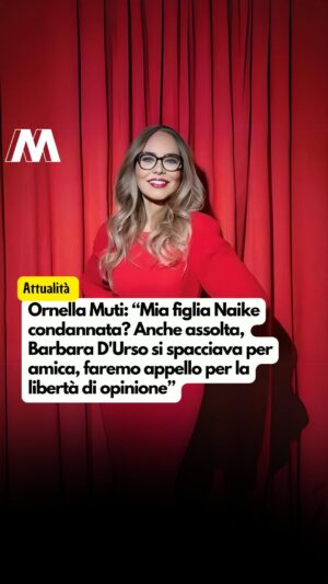 Ornella Muti Instagram - Vi ricordate che Barbara D’Urso, ex conduttrice di “Pomeriggio 5”, aveva denunciato Naike Rivelli per alcuni video sarcastici nei quali commentava la sua trasmissione? Ecco, ieri il Tribunale di Alessandria l’ha in parte assolta e in parte condannata, anche se sui media è uscita soltanto la notizia della condanna. Così Ornella Muti, madre di Naike, ha deciso di chiarire la questione, che per lei e la figlia consiste in una vera e propria battaglia per la libertà di opinione, lanciando un messaggio direttamente a Barbara D’Urso... 🔥
L’articolo completo è su MOW, link in bio e nelle stories 👊🏻
📹 @ornellamuti
#ornellamuti #naikerivelli #muti #cinema #barbaradurso #pomeriggio5 #pomeriggiocinque #mediaset #silvioberlusconi #berlusconi #tv #mowmag