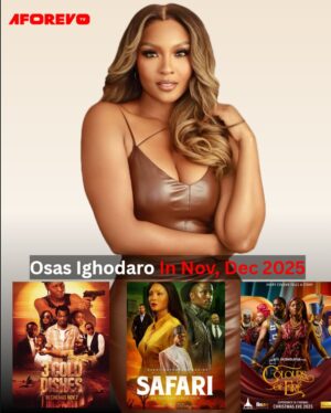 Osas Ighodaro Instagram - It's a double feature, then a triple threat! 🔥 

Osas Ighodaro is about to own the end of 2025, and you won't want to miss a single scene. Which movie are you most excited to see?

November 2, 2025: 3 Cold Dishes
The AfroBeats film that has everyone talking! Catch it as the opening film for AFRIFF.

November 21, 2025: Safari
An adventure into the wild, premiering in Nigerian cinemas. Get ready for the journey!

December 24, 2025: Colours of Fire
Bringing a fiery end to the year. Osas as 'Moremi' is the Christmas gift we all deserve.

#OsasIghodaro #3ColdDishes #Safari #ColoursOfFire #AFRIFF2025 #Nollywood #ComingSoon #MovieRelease #Film #NaijaCinema #Aforevo #AforevoTV
