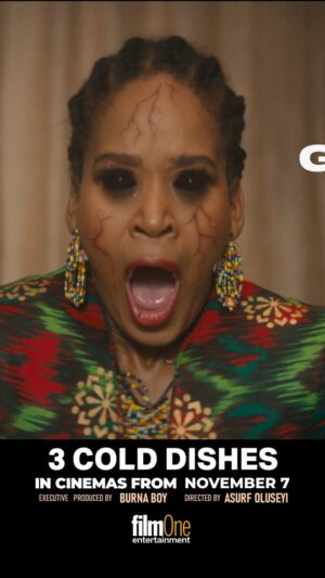 Osas Ighodaro Instagram - 9 Days to Go!
The wait is almost over.
3 Cold Dishes — a story of pain, power, and revenge across West Africa.

Executive Produced By: @burnaboygram
@thenamix & @officialosas

In All cinemas from November 7

Nigeria • Ghana • Liberia • Cameroon • The UK

Starring:
@officialosas @realwaleojo @fat.toure.officiel @maud_guerard @bambathegreat @ameliembayeofficial @femijacobs @brutus_theactor @officialtaiwoadeyemi @rubyakubueze @tomiwasage

Directed by: @iamasurf

Brought to you by: @flyairpeace & Changan @mikanomotors

#3ColdDishes