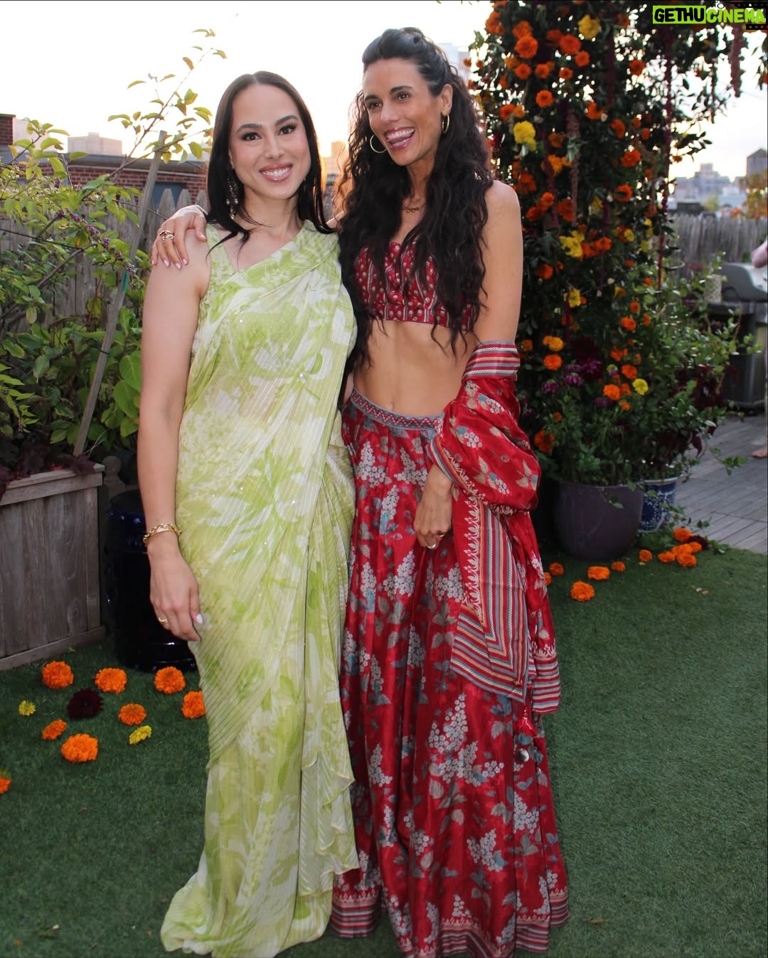 Padma Lakshmi - 43.9K Likes - Our hope is for light to triumph over the dark that so many around the world experienced this year. We hope to count our blessings and hope for lasting peace. Om shanti. 

Thank you to @loasisfloraldesign for the flowers,
@moghulcaterers for the food, and @arunnj25, @tablajazz and @deeceebanks for the music 🌹