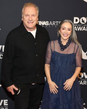 Patricia Heaton Instagram - Honored to be presenting at tonight’s 56th GMA Dove Awards! 🙌 Tune in October 10 at 7:30 PM & 10:00 PM ET on TBN / TBN  📺✨

Catch the show & join the celebration!  Thank your for the gorgeous glam 
@lindsay.doyle 
Dress: @staud.clothing 
Necklace: @cosstores 

#DoveAwards #GMA #ChristianMusic #FaithInAction #LiveTonight