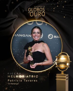 Patrícia Tavares Instagram - Foi Patricia Tavares quem brilhou na categoria de Ficção, recebendo o prémio de Melhor Atriz. 🏆