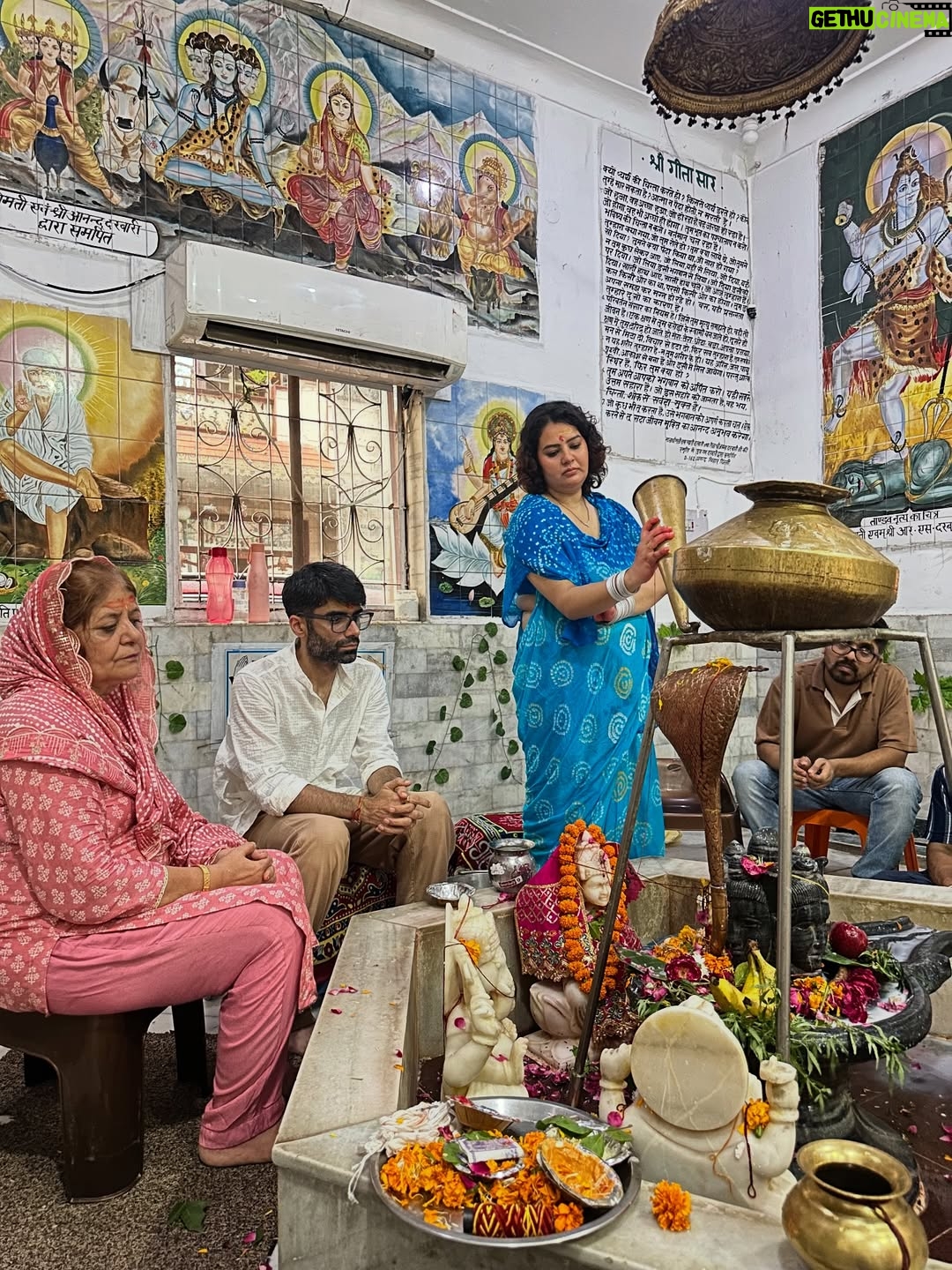 Pavni Mehrotra - 2.7K Likes - This Saavan, I kept my first fast… and offered my first Rudra Pooja. 🪷
Not out of tradition, but from a silent cry of the soul —
A longing…
To thank the One who held me through the storm,
Who cradled my broken pieces,
And whispered life back into me.

This wasn’t just a ritual.
It was a rebirth.
A sacred offering to Shiva —
My protector, my teacher, my eternal beloved.

In His presence, I don’t just pray — I dissolve.
I am not separate from Him anymore.
He lives in my breath, my being, my becoming.

I now understand what it means
To fall madly in love with God.
To crave nothing but His name,
To ache only for His silence,
To dance only in His light.

This is the kind of love
That once tasted,
Becomes your forever.

Har Har Mahadev.
May He protect us all.🙏🪷