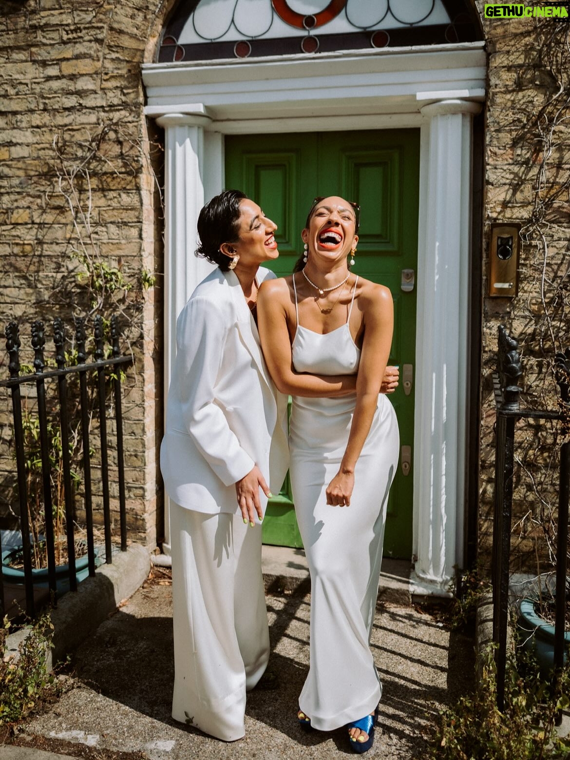 Pearl Mackie - 7.3K Likes - 1 year of being legally married to you, my favourite nutter. Love you more than life itself. And one year since The Broadwick hosted us for a wedding night to remember! Thank you for the sweeties, sorry for jumping on the bed. 
@kmchhkr 
@broadwicksoho