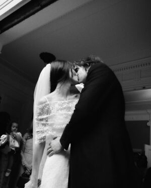 Phoebe Tonkin Instagram - #PhoebeTonkin is married to art advisor and curator Bernard Lagrange. The Australian actor held celebrations across multiple days in New York City, dressed in a custom @chanelofficial gown in ivory lace. At the link in bio, the bride’s friend and fashion photographer @darren_mcdonald, captures images exclusively for #Vogue.