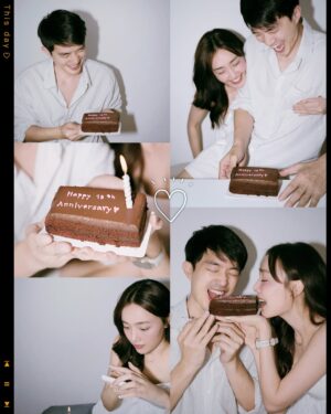 Pichukkana Wongsarattanasin Instagram - 🎉🎂 Happy Birthday & 13th Anniversary to us 💕🫶🏻 ขอให้พี่มีความสุขมากๆ ขอบคุณสำหรับทุกอย่างเลยน้า 🤍 เติบโตไปด้วยกัน หน้าพี่ช่วยไปตามอายุด้วย หน้าน้องจะตามทันแล้ว 5555 love uuu~ 🥰💕