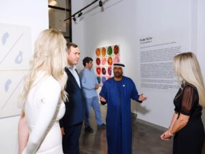Polina Goudieva Instagram - Thank you to everyone who came to the opening of my father’s art show in Dubai last week @ruslangudievart 👏🏻👏🏻 I’m so thankful!! Big thanks to @boccara_dubai gallery, our curator @julia_bogichevich and gallery partner @marina_baisel_private 🤍 for making this exhibition come together. A few of the works have already found their happy “collectors” ☺️ The show runs thru April 15th at DIFC Dubai. Come visit! 🤗 #ruslangudiev #artdubai #boccaragallery