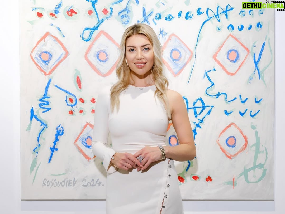 Polina Goudieva - 741 Likes - Thank you to everyone who came to the opening of my father’s art show in Dubai last week @ruslangudievart 👏🏻👏🏻 I’m so thankful!! Big thanks to @boccara_dubai gallery, our curator @julia_bogichevich and gallery partner @marina_baisel_private 🤍 for making this exhibition come together. A few of the works have already found their happy “collectors” ☺️ The show runs thru April 15th at DIFC Dubai. Come visit! 🤗 #ruslangudiev #artdubai #boccaragallery