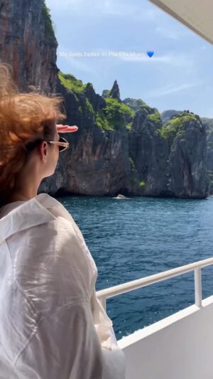 Pooja Chen Instagram - Logged out of the world, plugged into paradise — Phi Phi, where every wave feels like a secret 🌊⛰️🐠

[ Thailand, tropical getaway, Phi Phi islands, island hoping, Phuket, waves, travel, wanderlust ]