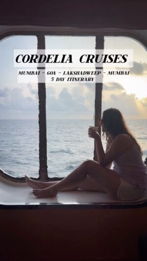 Pooja Chen Instagram - Here’s a glimpse of the fun packed 5 days on @cordeliacruises 
Cruise Itinerary: Mumbai - Goa - Lakshadweep - Mumbai 

Day 1: Embark in Mumbai
Your journey begins as you board the Cruise from Mumbai. Settle into your cabin and explore the stunning ship while soaking in the vibrant atmosphere as the ship sets sail. 

Day 2: At Sea – Onboard Adventures
Spend a day at sea indulging in the myriad activities the cruise has to offer. Whether it’s lounging by the pool, enjoying live entertainment, or pampering yourself at the spa, this day is all about relaxation and fun onboard.

Day 3: Explore Goa
Arrive in Goa and immerse yourself in its rich history and charm. Visit its iconic churches and marvel at the colorful Portuguese-style houses before heading back to the cruise for a night of entertainment.

Day 4: Lakshadweep – Agatti Island
Anchor at the stunning Agatti Island in Lakshadweep, known for its crystal-clear waters and untouched beauty. Spend the day snorkeling, kayaking, and exploring the serene island paradise. Experience the tranquility and beauty of this tropical gem.

Day 5: At Sea – Relax and Unwind
As you sail back to Mumbai, enjoy another day of onboard amenities. Whether it’s dining, shopping, or unwinding at the lounge, this is your day to rejuvenate before returning to shore.

Day 6: Disembark in Mumbai
Return to Mumbai early in the day with memories of a remarkable journey across the Arabian Sea, filled with adventure, culture, and relaxation. Disembark, bringing your unforgettable cruise experience to a close.

#3onthesea #cruiselife 
[ cruise, cruise life, Cordelia cruises, set sail, ship, travel ]