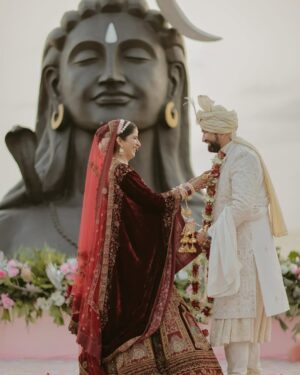 Poonam Dubey Instagram - Im blessed to have you in my life as my life partner the way you love me , the way you care for me , the way you respect my feelings… i know I’m not perfect that much but i promise you that I will never let you down.
I love you to the moon and back @realgauravjain3103 
.
.
Location-: la cabana resort Morjim Beach north Goa and all set created by our event management team 😇🙏
.
.
.
Bridal dress by @hanutpaulofficial @sudhirbhaisareewala 
Groom dress by @Labelasifshahh 
Makeup by @makeups_by_nehagarg 
Hair by @hairstylist__pooja 
Clicks @wedify_films 
Organised by @dreameventindore 

#soulmate #lifepartner #husband_wife #newly #married