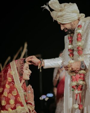 Poonam Dubey Instagram - Im blessed to have you in my life as my life partner the way you love me , the way you care for me , the way you respect my feelings… i know I’m not perfect that much but i promise you that I will never let you down.
I love you to the moon and back @realgauravjain3103 
.
.
Location-: la cabana resort Morjim Beach north Goa and all set created by our event management team 😇🙏
.
.
.
Bridal dress by @hanutpaulofficial @sudhirbhaisareewala 
Groom dress by @Labelasifshahh 
Makeup by @makeups_by_nehagarg 
Hair by @hairstylist__pooja 
Clicks @wedify_films 
Organised by @dreameventindore 

#soulmate #lifepartner #husband_wife #newly #married