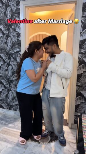 Poonam Raheja Instagram - valentine after marriage 😂 #couple #funny #love 
#valentine
