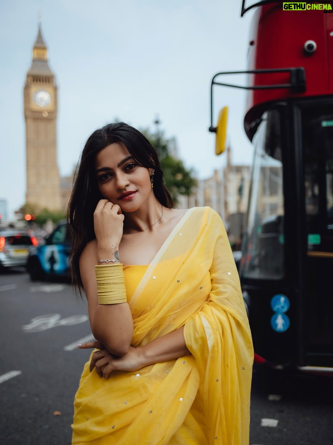 Prakruti Mishra - 186.9K Likes - Straight out of a YRF frame ⚠️🌻💛
.
.
.
.
.
.
Wearing the @suta_bombay yellow saree 🔆
.
.
.
.
.
.
.
Shot & edited by @_always_more_photography 🤍
#londonphotographer 
#londonphotoshoot