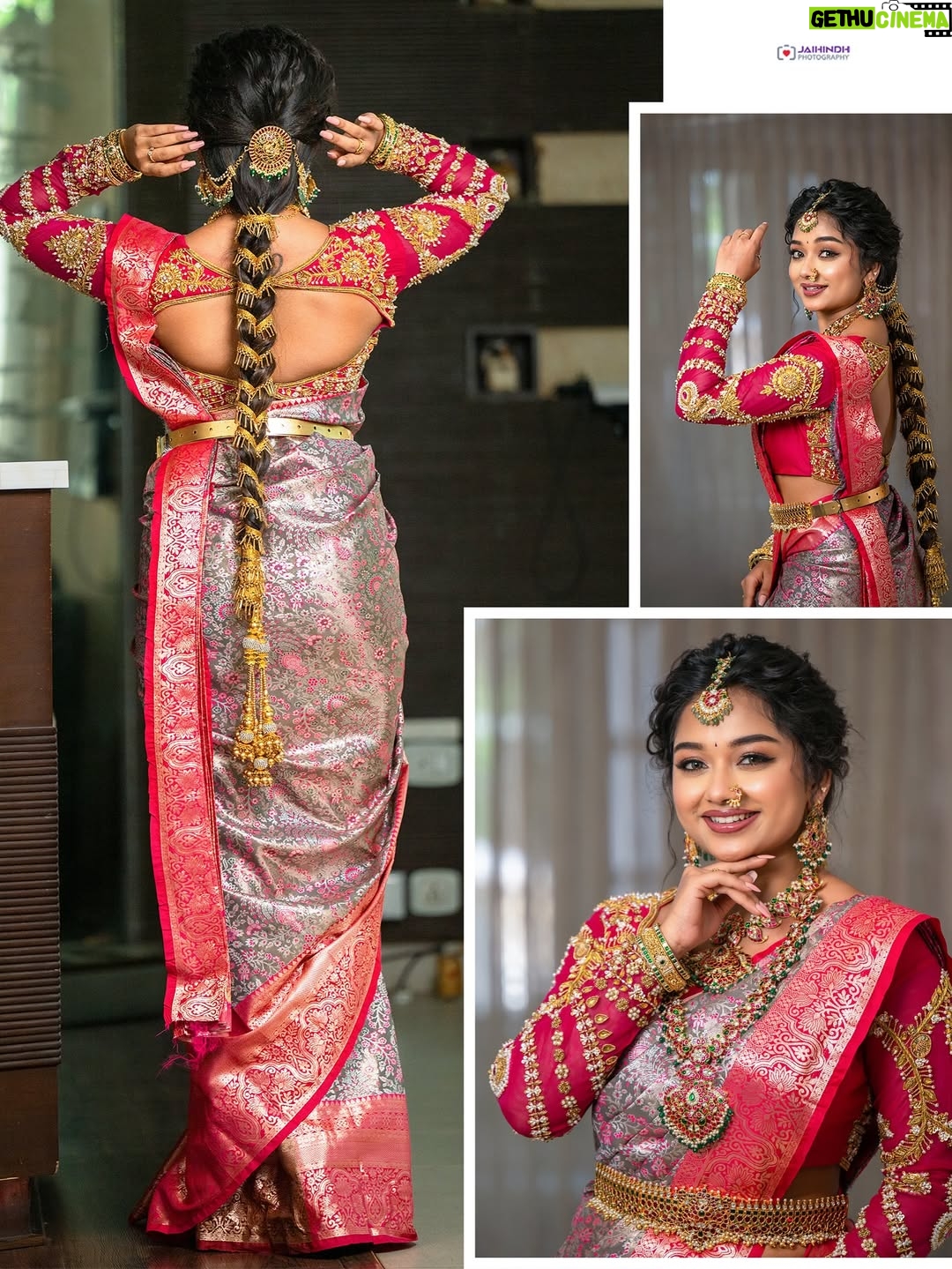 Preethi Sharma - 106.8K Likes - 🌸🪞🦚

Makeup @kalaiartistry 😍
Hair @jenifer_hair_stylist ❤️
Costume @zarigaibygitanjaliofficial 😍
Lens @jaihindh_photography 😇
Drapist @sneha_drapist_makeover 😍 
Jewels @aishwaryam_bridaljewellery 💫

#traditional #saree #sareelove #shoot #photoshoot #ethnic #bestrong #bepositive #beyou #preefam☮️ #preevibes☮️ #preelovesyou☮️