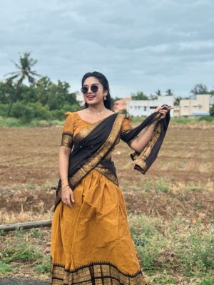 Preethi Sharma Instagram - 🌼🪞🦢

 Wearing @onlinegits_ 🤎🧡

#halfsaree #ethnic #traditional #homesweethome #whiskey🐾 #lucky🐶 #mykids #bestrong #bepositive #beyou #preefam☮️ #preevibes☮️ #preelovesyou☮️