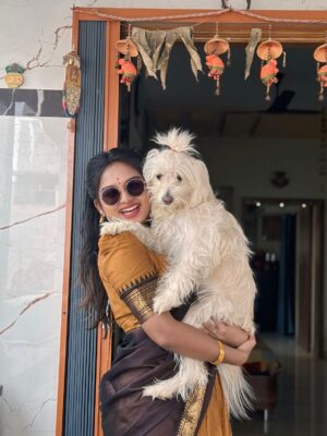Preethi Sharma Instagram - 🌼🪞🦢

 Wearing @onlinegits_ 🤎🧡

#halfsaree #ethnic #traditional #homesweethome #whiskey🐾 #lucky🐶 #mykids #bestrong #bepositive #beyou #preefam☮️ #preevibes☮️ #preelovesyou☮️