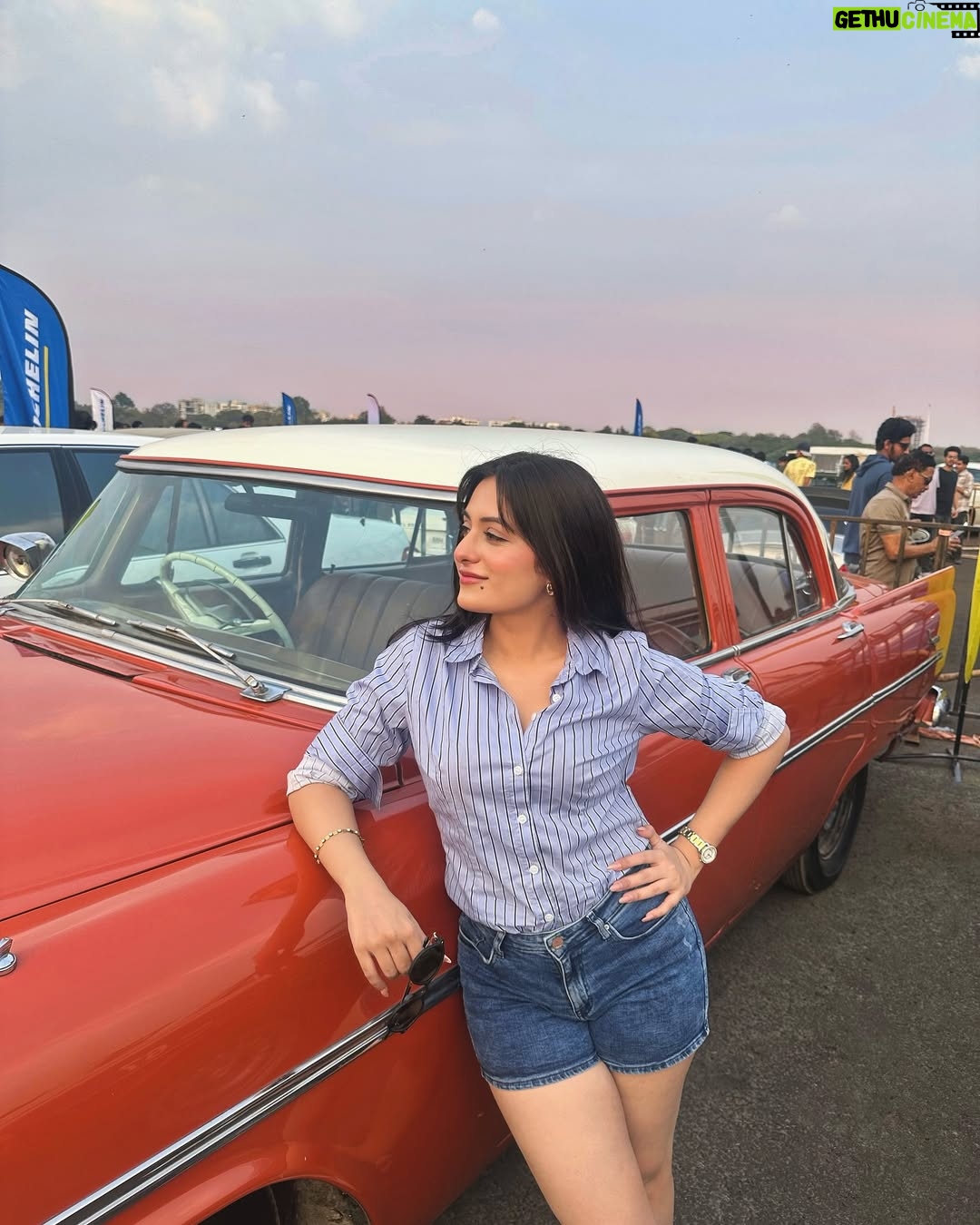 Preksha Makhija - 61.2K Likes - spent the day around vintage cars and i swear they were flirting first 👀😭🤌🏻
.
.
.
#vintagecars #cars #carexpo #caraesthetics #classicbeauty 
(vintage car expo , classic cars, retro vehicles, car show aesthetic, Pinterest cars)