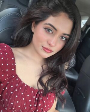 Preksha Makhija Instagram - trusting the process🤞
.
.
.
.
.
.
.
.
#selflove #selfiegame #facecard #polkadots #carselfie #trending #explore #aesthetic