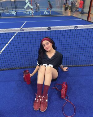 Preksha Makhija Instagram - paddle princess in her natural habitat 🏓
.
.
.
.
.
.
#paddle #pickleball #sportsgirl #pickleballislife #paddleball #tennis #sportslook #sportsoutfit
(Paddle, pickleball, tennis,sports, sports outfit, sports look sport outfit ideas)
