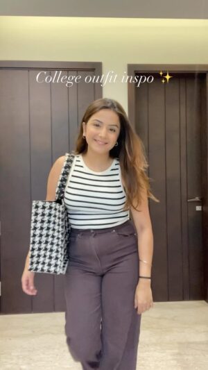 Priya Kapoor Arora Instagram - College outfit inspo ✨
Top - @hm
Jeans - @hm
Shoes - @zara
Bag - @hm
#collegeoutfit #easyoutfit