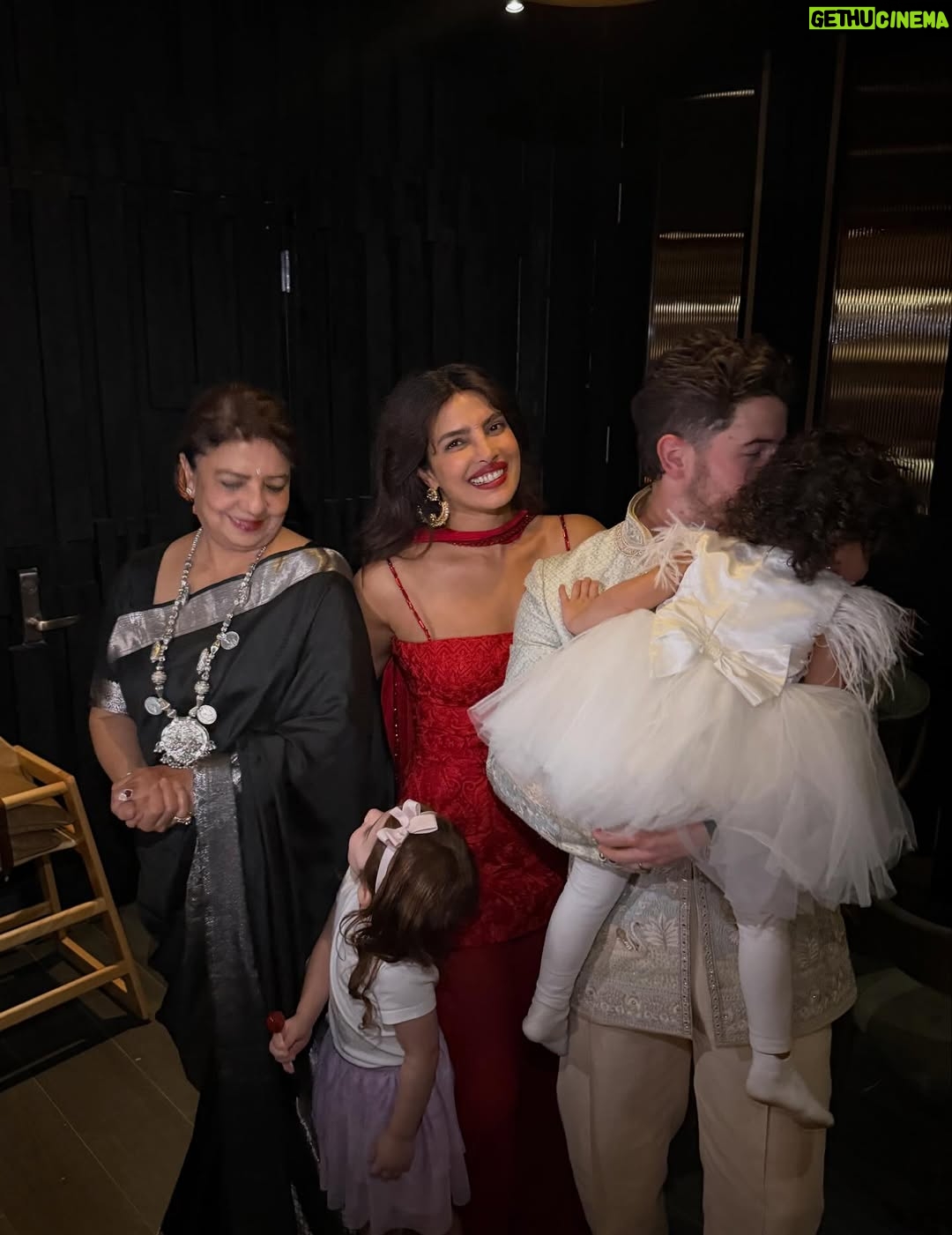Priyanka Chopra - 3.4 Million Likes - A little bit of this and so much of that. 🥰 
This diwali was full of heart and love. Sharing this festival with people who haven’t discovered its beauty was the highlight this year. Especially Maltis friends. 🥺
Happy Diwali to everyone celebrating. May this new year bring you love, joy, prosperity, and happiness.