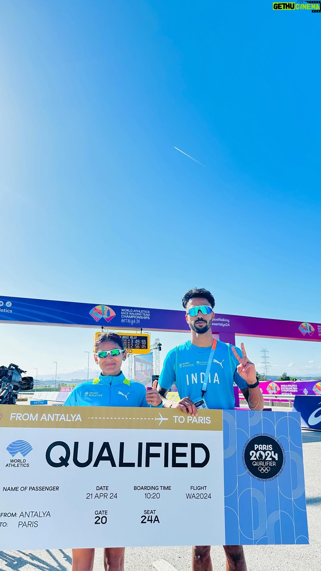 Priyanka Goswami - 4.9K Likes - ‘’MARATHON RACE WALK MIX RELAY’’ 
Total distance (42.195km.) ‘’MEN WOMEN MEN WOMEN’’
 This was a huge event, it felt a bit tough even compared to my 20km. EVENT ‘first experience’Enjoyed the event a lot and finally we have got tickets to Paris for another event, now I will do two events in Paris Olympics, thank you all for your support, keep supporting .
Special thanks to:- @media.iccsai @afiindia_official @gosportsvoices  My team @mihirakhopkar @maiths28  and COACH BRENT VALLANCE