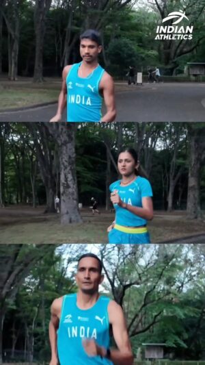 Priyanka Goswami Instagram - Stride by stride, Indian Racewalkers are fine-tuning their rhythm in Tokyo 👏
#IndianAthletics #WCHTokyo25 #AFI