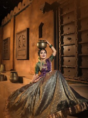 Priyanka M Jain Instagram - మహానటి❤️🔥
In @srehadesignerstudioofficial @srehadesignerjewelleryofficial
📸 @dl_shoots
💄 @almightymakeupstudioacademy
@nstudios_prewedding
.
.
.
.
.
.
#priyanka #priyankajain #priyankamjain #mahanati #savitri #trending #retro #india #telugu #teluguretro #maayabazaar #lehenga #pattu #south #southindian #wedding #jewellery #viral #bn #virall #vintage #designs #designsoftheday #weddinghairstyle #ootd #ootn #outfit #attire