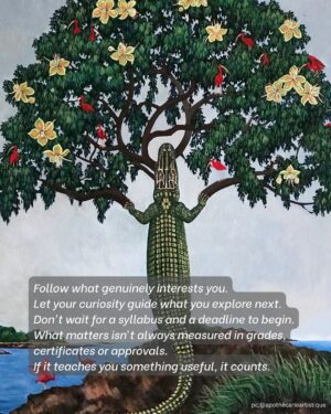 Punarnavi Bhupalam Instagram - “Learning is not a Chore” is a quiet rebellion against how we’ve been taught to learn - graded, timed, and disconnected from real life.

This post reimagines learning as something felt, lived, and deeply personal. 

Because institutions rarely teach us the practical stuff, things like how to manage money, navigate healthcare, set boundaries, or communicate clearly. 

They don’t prepare us for emotional life either:
how to ask for help, process grief, regulate your nervous system, or speak your needs.

But learning doesn’t end in a classroom.
It begins the moment you start asking your own questions.

🌀 Read it. Feel it. Pass it on.
#softrebellionstudio #learningisnotachore