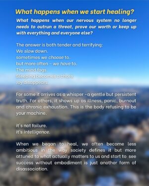 Punarnavi Bhupalam Instagram - What if I tell you that healing makes you less ambitious but more alive?

This essay is a soft rebellion against hustle culture, exploring what it really means to heal, slow down, and come home to your body in a world that rewards burnout.

For anyone who’s tired of performing strength, this one’s for you.

#healingjourney #somatichealing #quietrebellion #restasresistance #expressivearts #softrebellionstudio #nervoussystemhealing #slowdown
