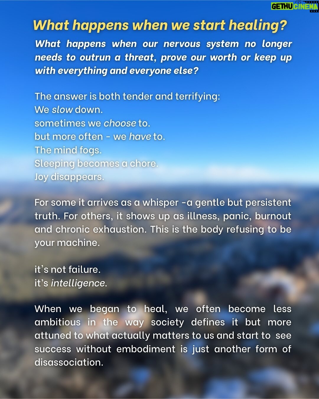 Punarnavi Bhupalam - 639 Likes - What if I tell you that healing makes you less ambitious but more alive?

This essay is a soft rebellion against hustle culture, exploring what it really means to heal, slow down, and come home to your body in a world that rewards burnout.

For anyone who’s tired of performing strength, this one’s for you.

#healingjourney #somatichealing #quietrebellion #restasresistance #expressivearts #softrebellionstudio #nervoussystemhealing #slowdown