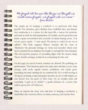 Punarnavi Bhupalam Instagram - “In a world moving at AI speed, I still return to pen   paper so I don’t lose the grain of my own voice”

This piece is a gentle guide to the what/why/how of journaling - part philosophy, part psychology, part creative practice.

Inside: why a private page quiets the inner critic, how small honesty builds self-trust, and a few ways to begin. 

You don’t need the perfect method, just a beginning. 

Start tiny. Keep going kindly. Watch what grows.

- Save this for tonight or Start Today! 
- Share your one word for the week in the comments.
- Tag @softrebellion.arts if you want us to cheer you on.

#SoftRebellioncollective #JournalingPractice #ExpressiveArts #MorningPages #ArtJournal #DreamJournal #CreativeRecovery #MentalWellbeing #expressivearts